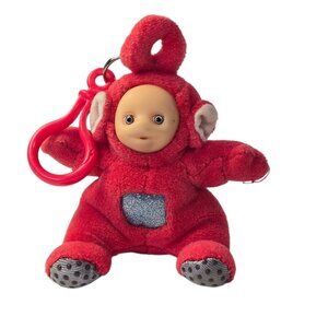 Vintage Teletubbies Po Plush Clip On Keychain Ring Backpack Red 1998 Teletubby